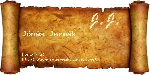 Jónás Jermák névjegykártya